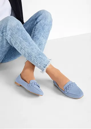 Bonprix Elegante Slipper Mit Flechtdetail - Blau - Damen