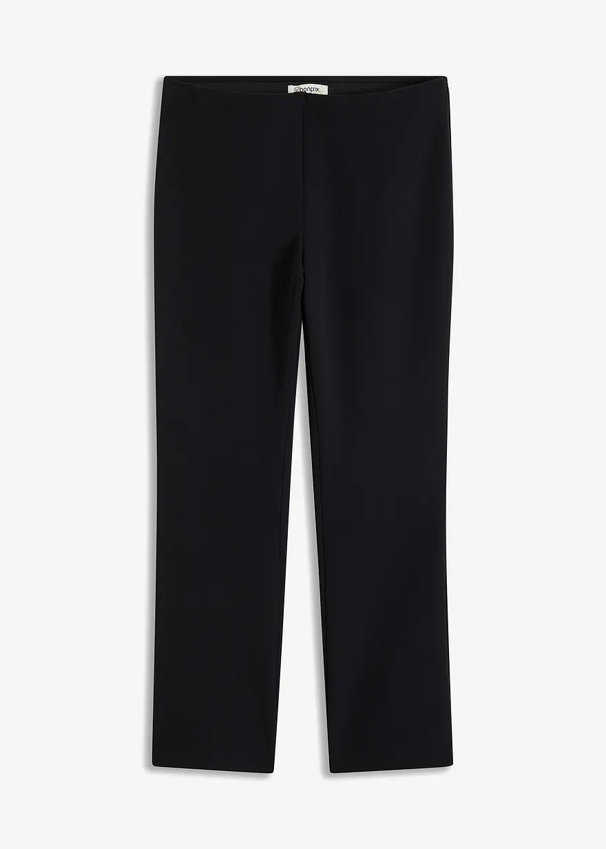bonprix elegante Stretch-Hose mit ausgestelltem Bein - schwarz
