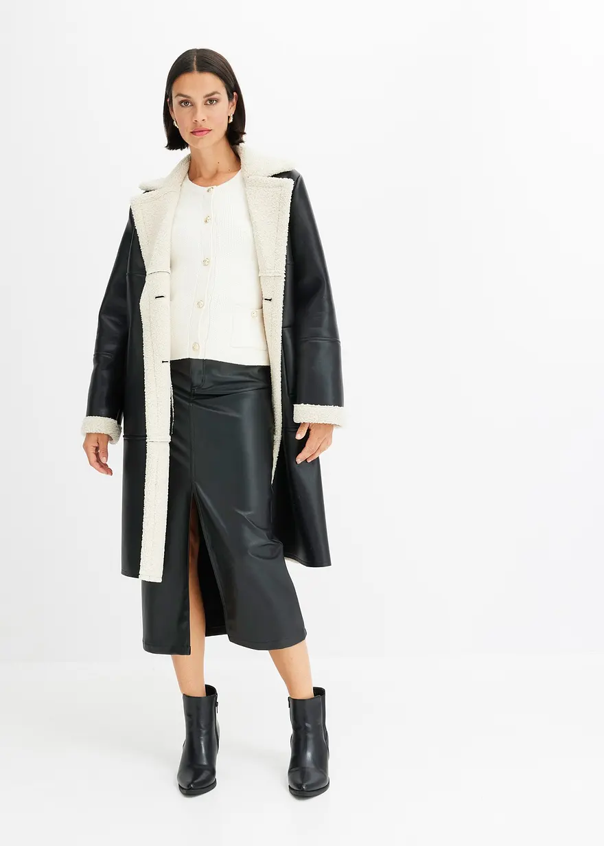 Bonprix Elegante Strickjacke Mit Goldenen Knöpfen - Weiß