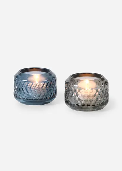 bonprix Elegante Teelichthalter für stimmungsvolle Akzente - blau