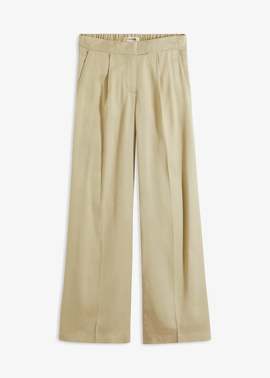 bonprix elegante Tencel Hose mit Bundfalten - grün - Damen