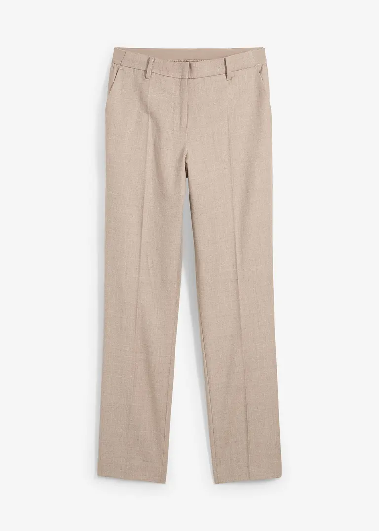 bonprix Elegante und enganliegende Hose mit Wollanteil - beige