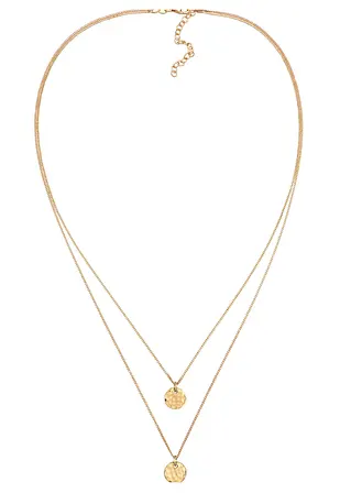 Bonprix Elegante Und Trendige Halskette Im Layerlook Mit Runden Plättchen Aus Vergoldetem 925er Sterling Silber