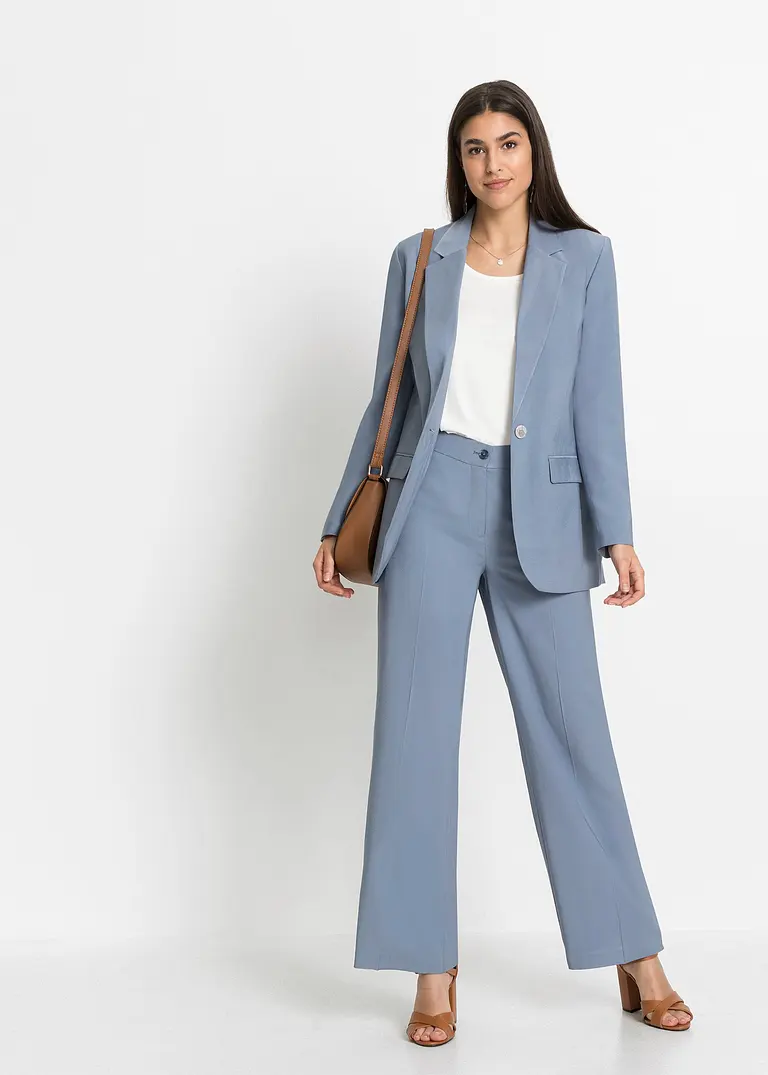 Bonprix Eleganter Blazer Verschließbar Mit Dekorativem Hornimitation-Knopf
