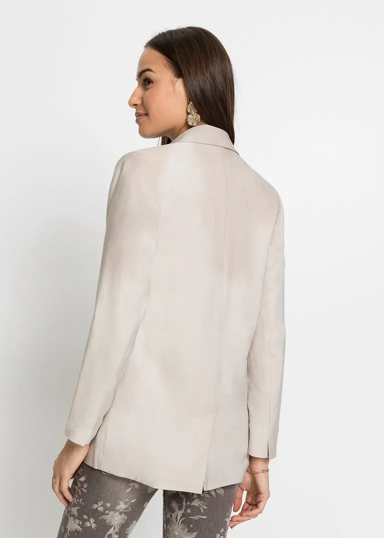 Bonprix Eleganter Blazer Verschließbar Mit Dekorativem Hornimitation-Knopf
