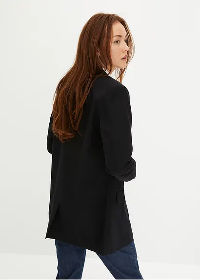 Bonprix Eleganter Blazer Verschließbar Mit Dekorativem Hornimitation-Knopf