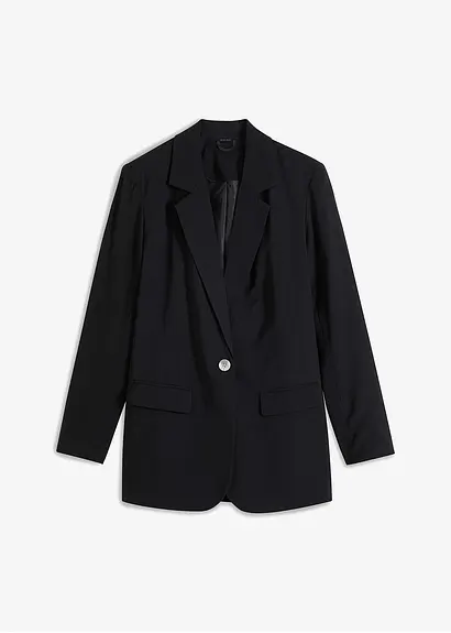 bonprix Eleganter Blazer verschließbar mit dekorativem Hornimitation-Knopf