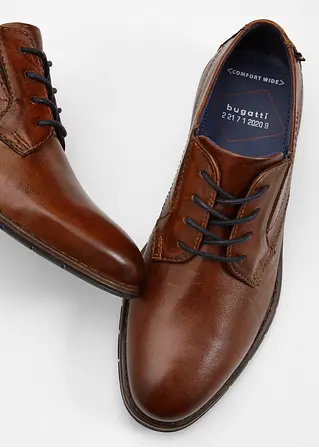 Bonprix Eleganter Bugatti Schnürschuh Aus Leder - Braun