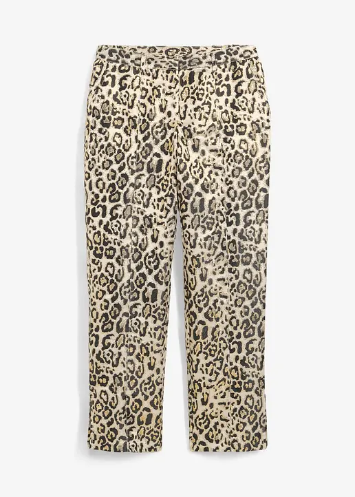 bonprix eleganter Hingucker: aufwändige Hose aus Jacquard mit Glitzerfäden teilgefüttert und mit Bequembund