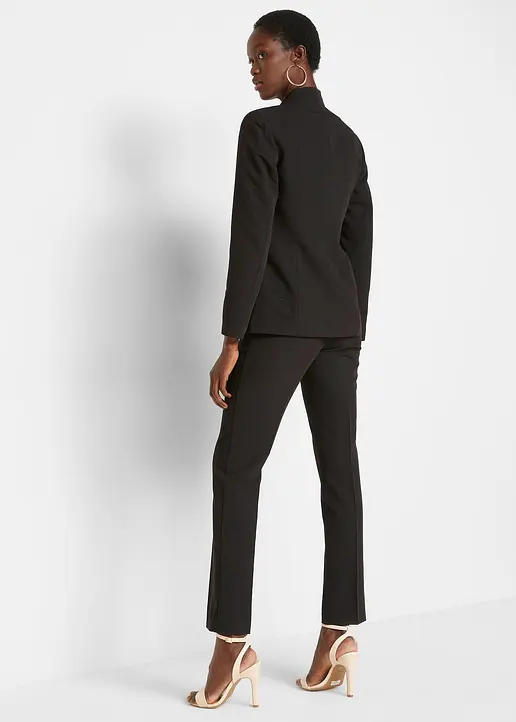 Bonprix Eleganter Hosenanzug In Moderner Passform - Schwarz Petite