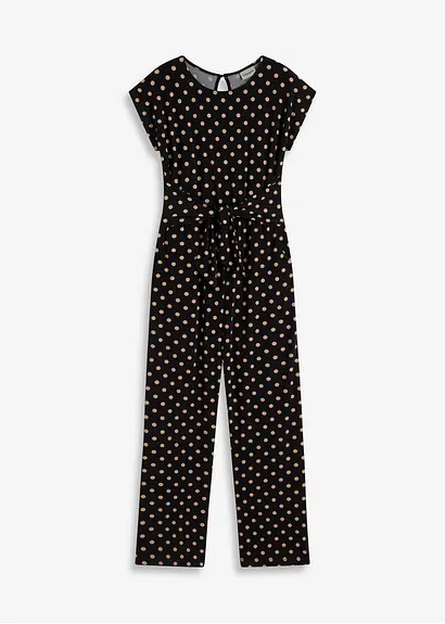 bonprix eleganter Jumpsuit im Punkte Design - schwarz - Damen