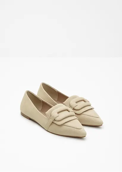 Bonprix Eleganter Loafer Mit Großer Schnalle - Grün - Damen