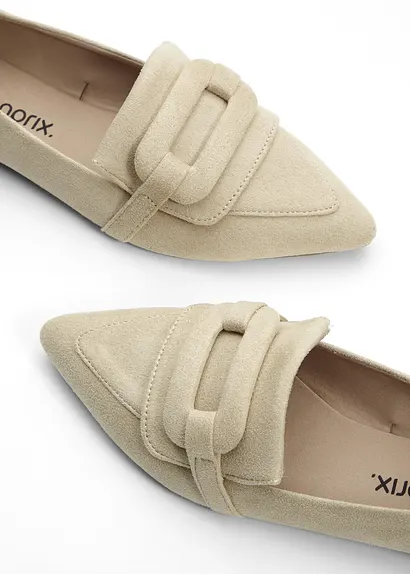 Bonprix Eleganter Loafer Mit Großer Schnalle - Grün - Damen