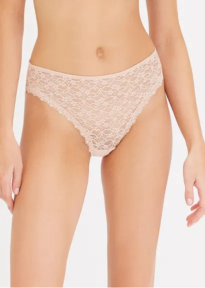 Bonprix Eleganter Maxislip Aus Spitze Mit Hohem Beinausschnitt