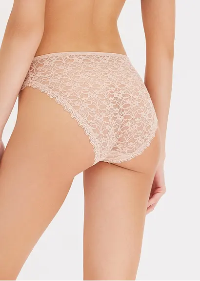 Bonprix Eleganter Maxislip Aus Spitze Mit Hohem Beinausschnitt