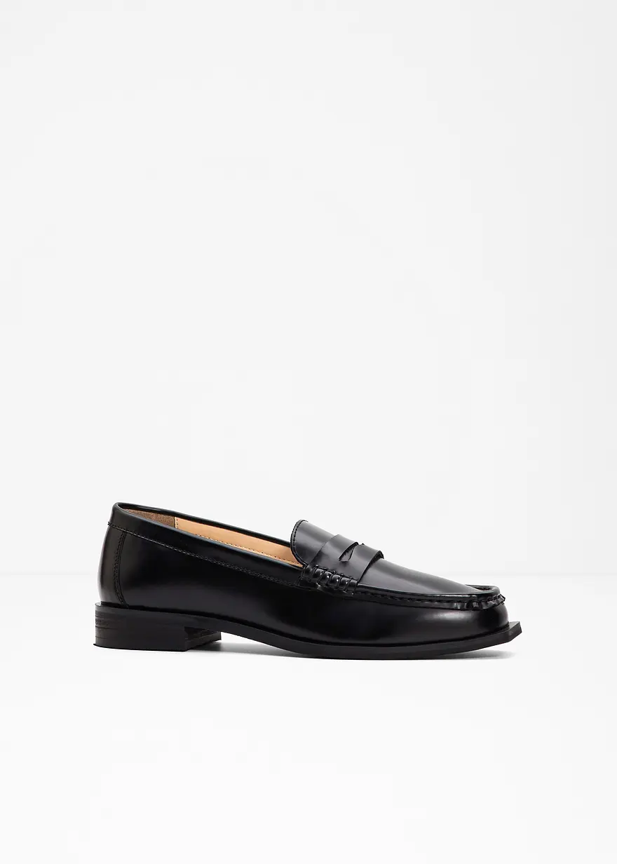 bonprix Eleganter Penny Loafer in zeitlosem Design - schwarz