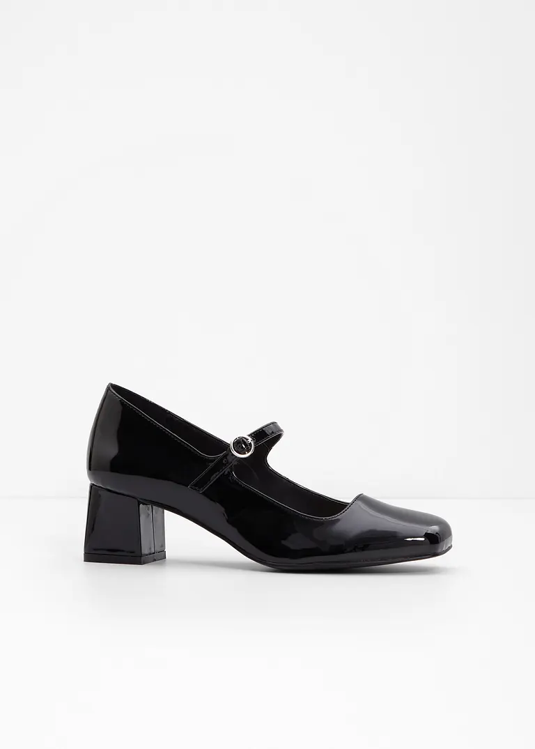 bonprix Eleganter Pumps im Mary Jane Look - schwarz - Damen