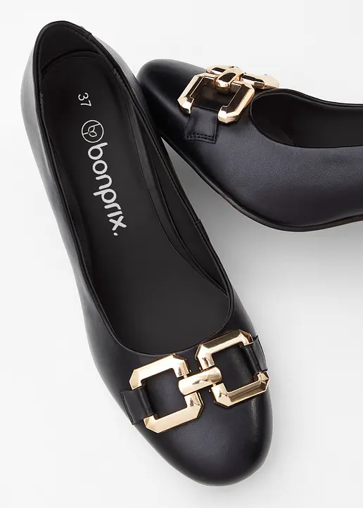 Bonprix Eleganter Pumps Mit Dekorativer Schnalle - Schwarz