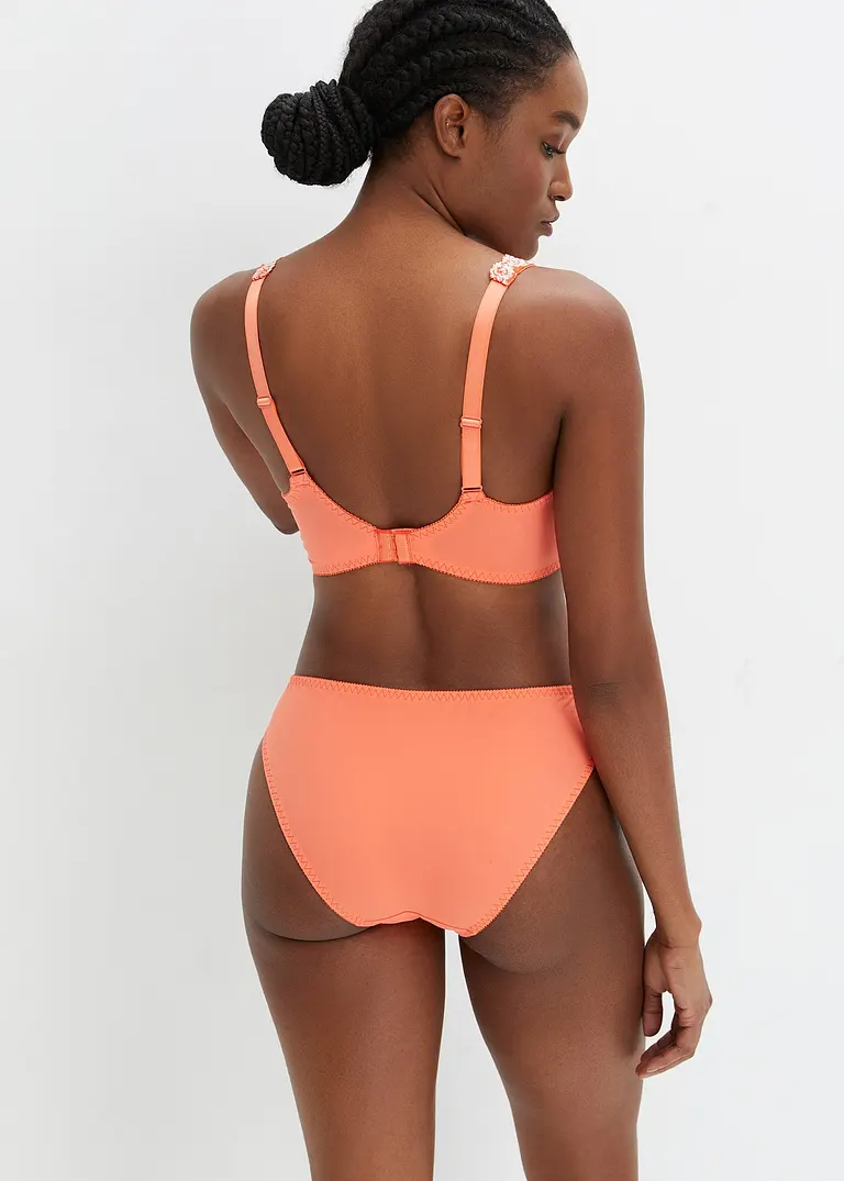 Bonprix Eleganter Slip Mit Attraktiver Spitze - Lachsorange+hellviolett