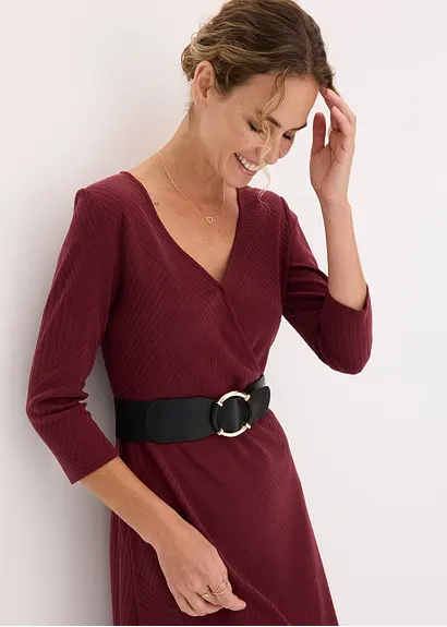 Bonprix Eleganter Stretchgürtel Aus Lederimitat - Schwarz