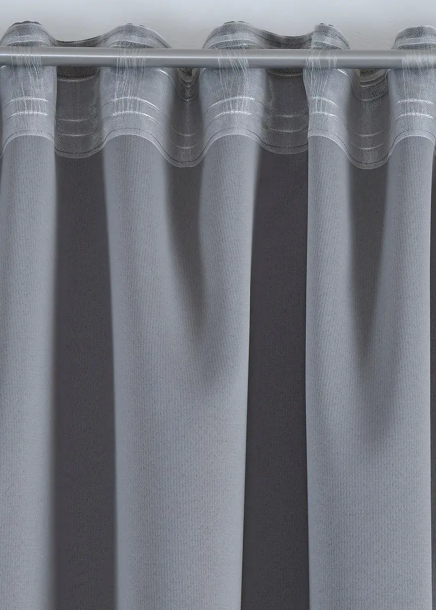Bonprix Eleganter Vorhang Mit Leichtem Glanz - Grau Multifunktionsband