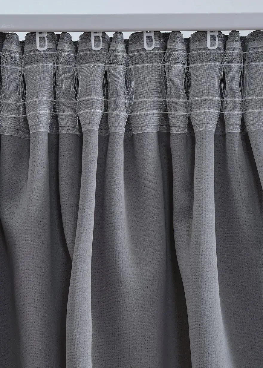 Bonprix Eleganter Vorhang Mit Leichtem Glanz - Grau Multifunktionsband