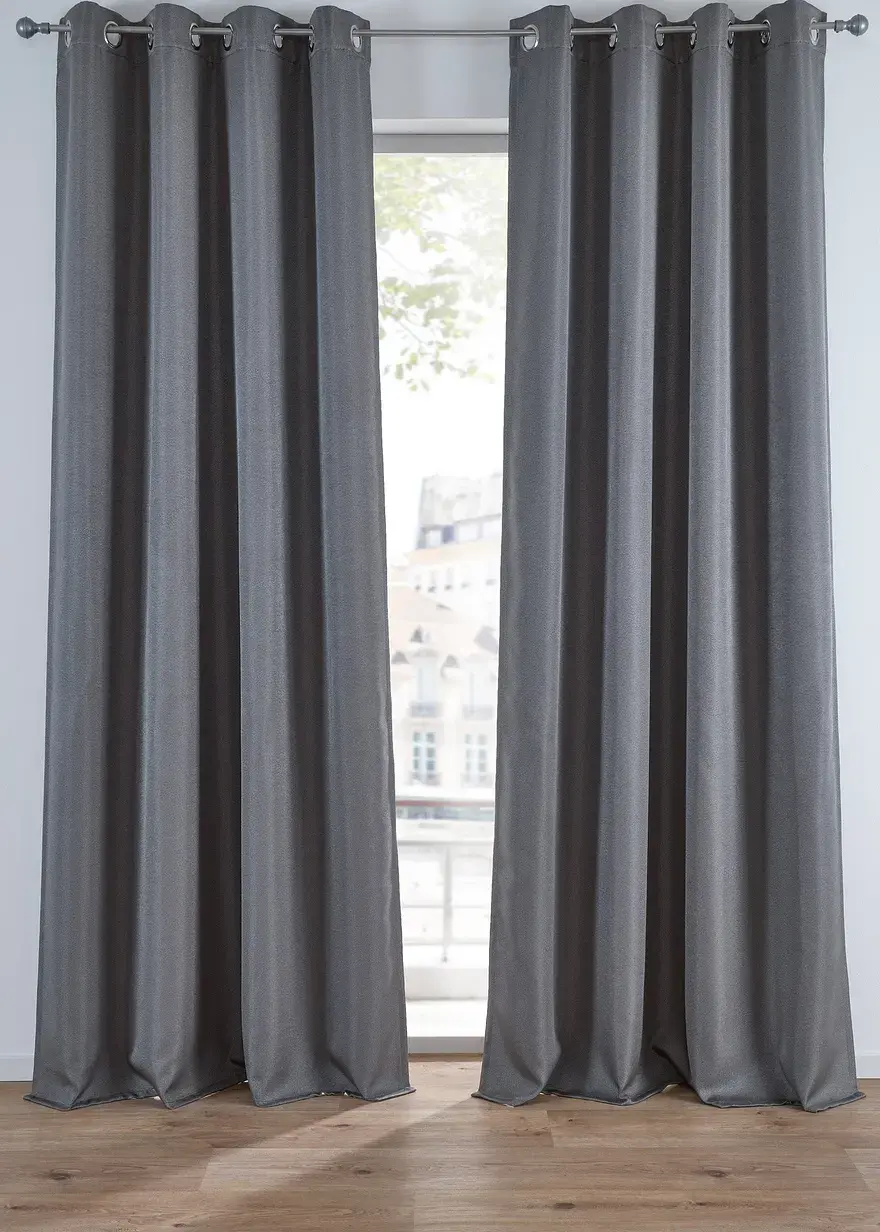 bonprix Eleganter Vorhang mit leichtem Glanz - grau Multifunktionsband
