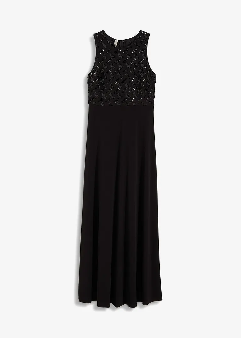 bonprix Elegantes Abendkleid mit gemusterter Paillettenstickerei im Oberteil