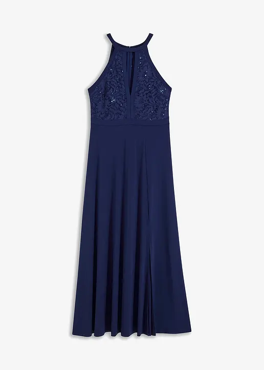 bonprix Elegantes Abendkleid mit schöner Spitze und bestickten Pailletten