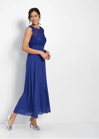 Bonprix Elegantes Abendkleid Mit Spitze Im Oberteil Und Einem Rücken-Cut-Out