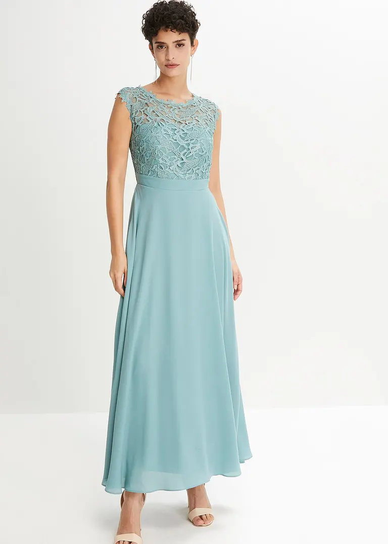 Bonprix Elegantes Abendkleid Mit Spitze Im Oberteil Und Einem Rücken-Cut-Out