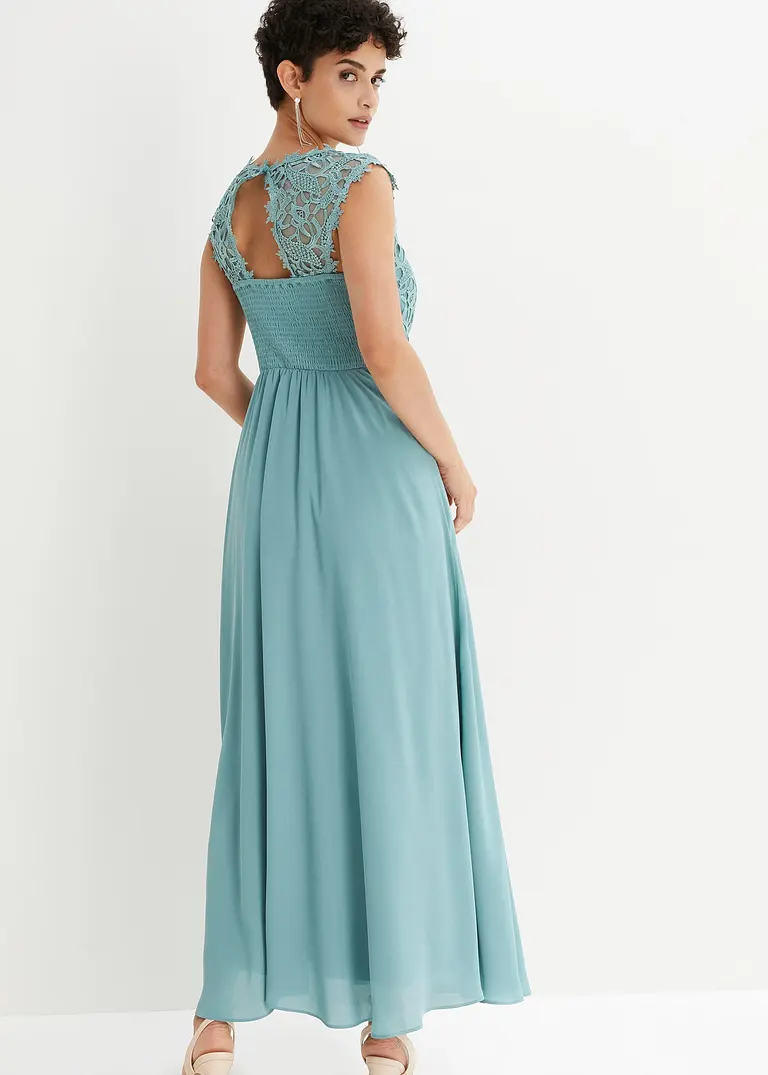 Bonprix Elegantes Abendkleid Mit Spitze Im Oberteil Und Einem Rücken-Cut-Out