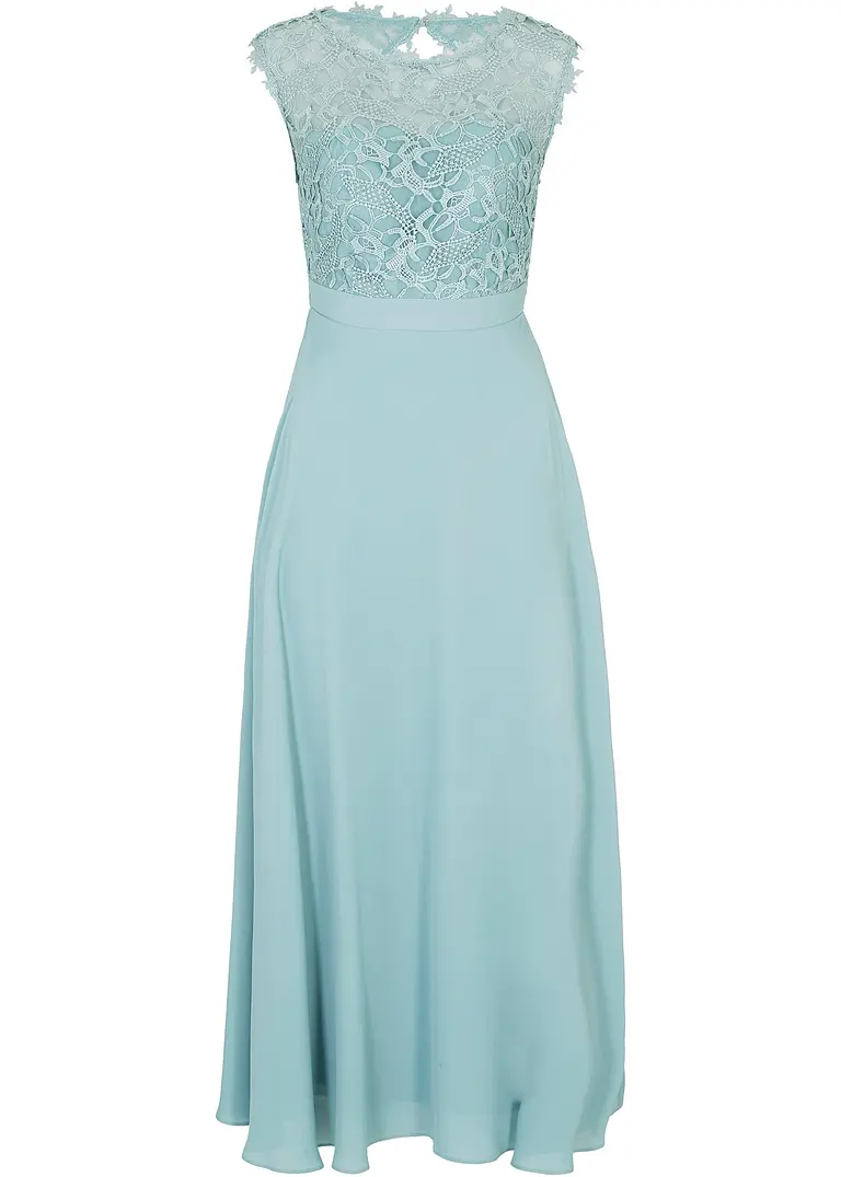 Bonprix Elegantes Abendkleid Mit Spitze Im Oberteil Und Einem Rücken-Cut-Out