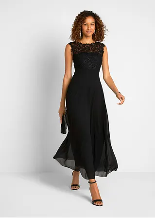 Bonprix Elegantes Abendkleid Mit Spitze Im Oberteil Und Einem Rücken-Cut-Out