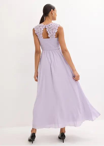 Bonprix Elegantes Abendkleid Mit Spitze Im Oberteil Und Einem Rücken-Cut-Out