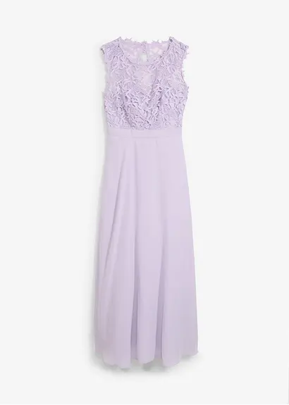 bonprix Elegantes Abendkleid mit Spitze im Oberteil und einem Rücken-Cut-Out