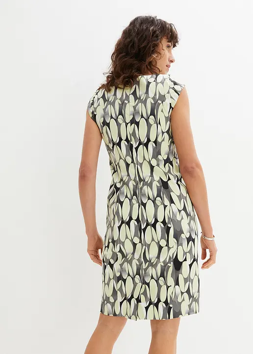 Bonprix Elegantes Etuikleid Mit Auffälligem Muster - Weiß