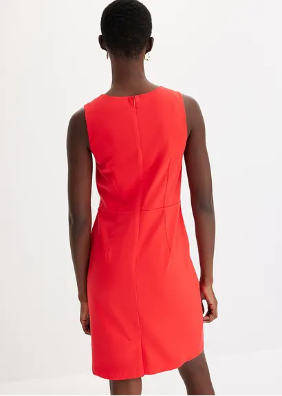 Bonprix Elegantes Etuikleid Mit Wickelrock - Rot - Damen