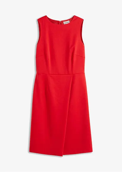 bonprix elegantes Etuikleid mit Wickelrock - rot - Damen