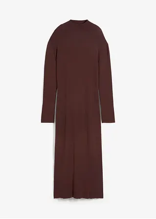 bonprix Elegantes Feinstrickkleid in figurgünstiger Länge - braun - Damen