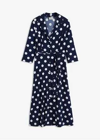 bonprix elegantes Hemdblusenkleid mit Bindeband - blau - Damen