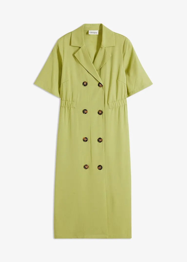 bonprix elegantes Kleid aus Lyocell mit Reverskragen - grün