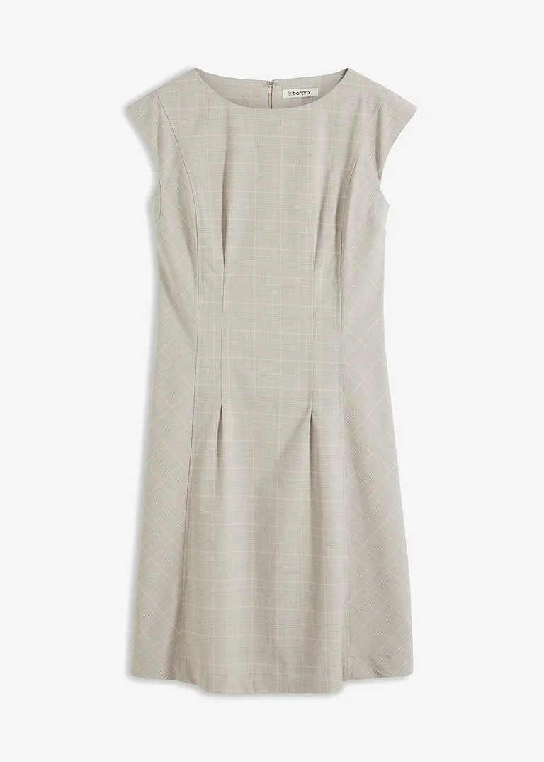 bonprix elegantes Kleid im Glencheck-Design - grau - Damen