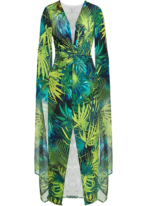 bonprix Elegantes Kleid mit Chiffon und toller Passform - grün