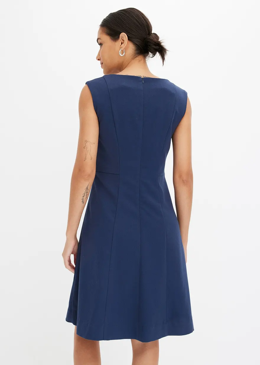Bonprix Elegantes Leicht Ausgestelltes Minikleid - Blau