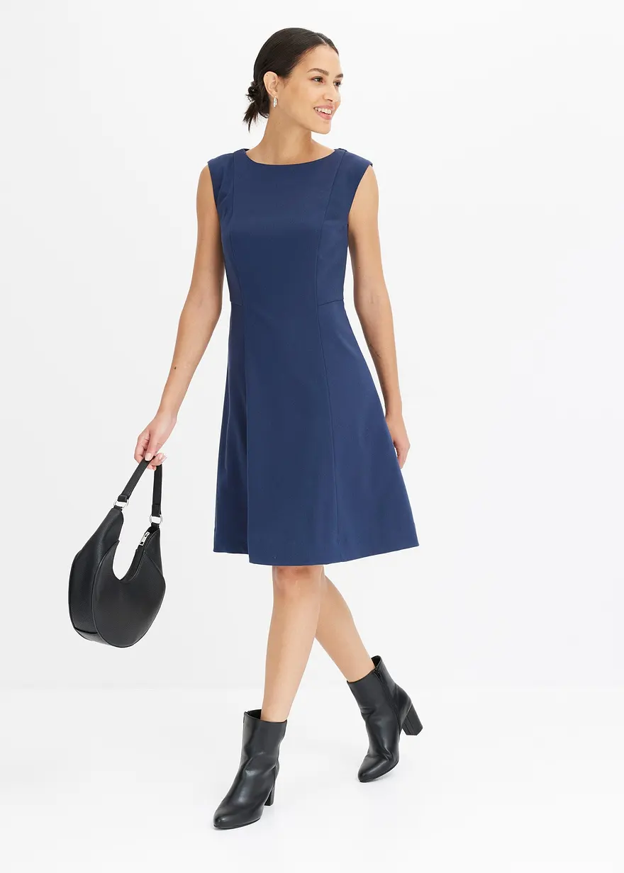 Bonprix Elegantes Leicht Ausgestelltes Minikleid - Blau