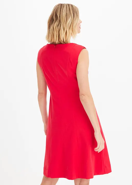 Bonprix Elegantes Leicht Ausgestelltes Minikleid - Rot - Damen