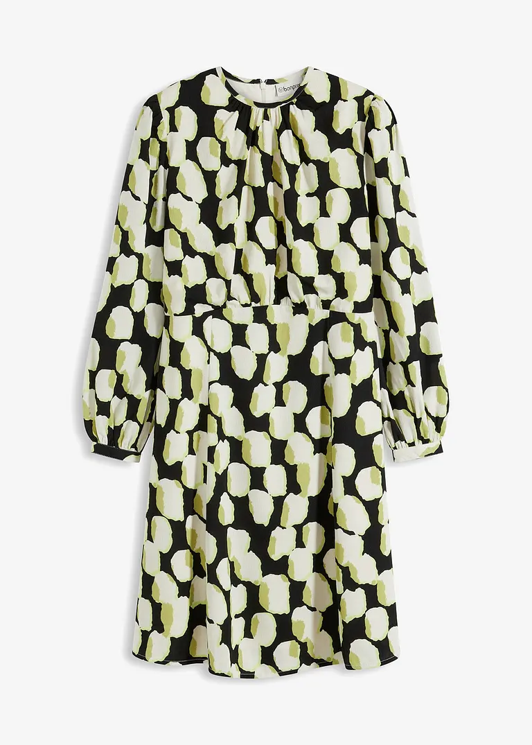 bonprix elegantes Minikleid aus leichtem Crepe - schwarz