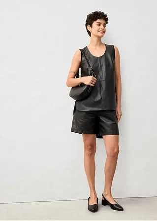 Bonprix Elegantes Premium Tanktop Vorderseite Aus Lammnappa-Leder