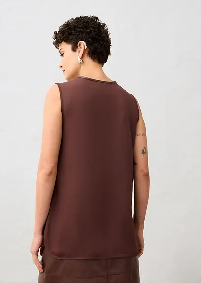 Bonprix Elegantes Premium Tanktop Vorderseite Aus Lammnappa-Leder